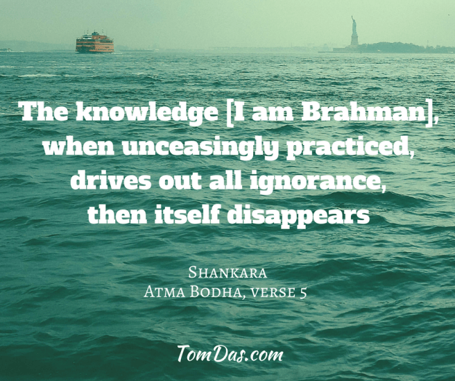 Shankara - the knowledge then itself disappears