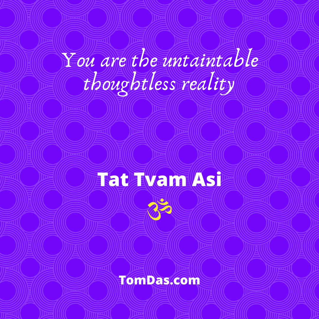 You are the untaintable thoughtless reality